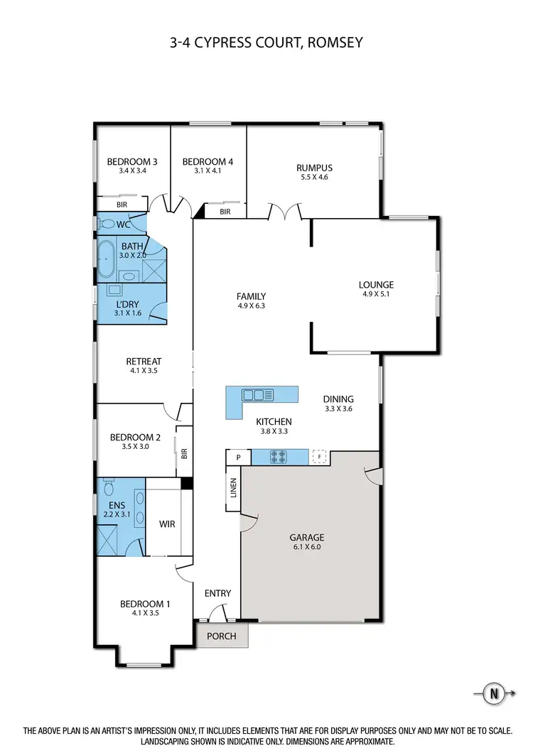 Floorplan of Homely house listing, 3-4 Cypress Court, Romsey VIC 3434