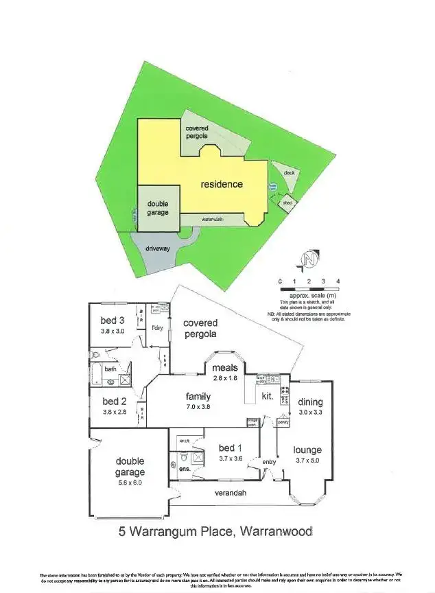 Floorplan of Homely house listing, 5 Warrangum Place (AKA 205 Wonga Rd), Warranwood VIC 3134