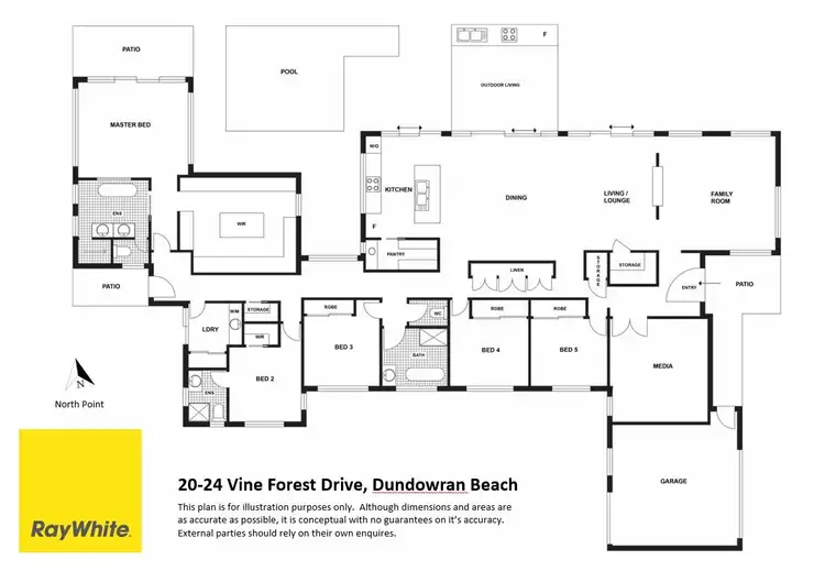 Floorplan of Homely house listing, 20-24 Vine Forest Drive, Dundowran Beach QLD 4655