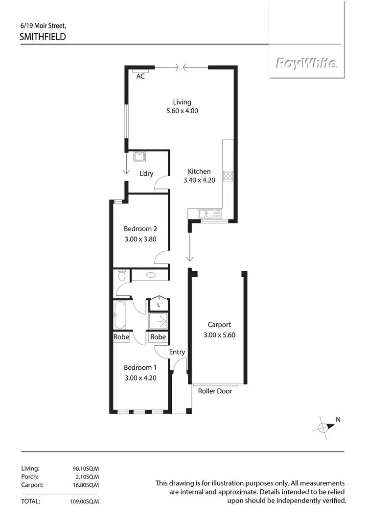 Floorplan of Homely house listing, 6/19 Moir Street, Smithfield SA 5114
