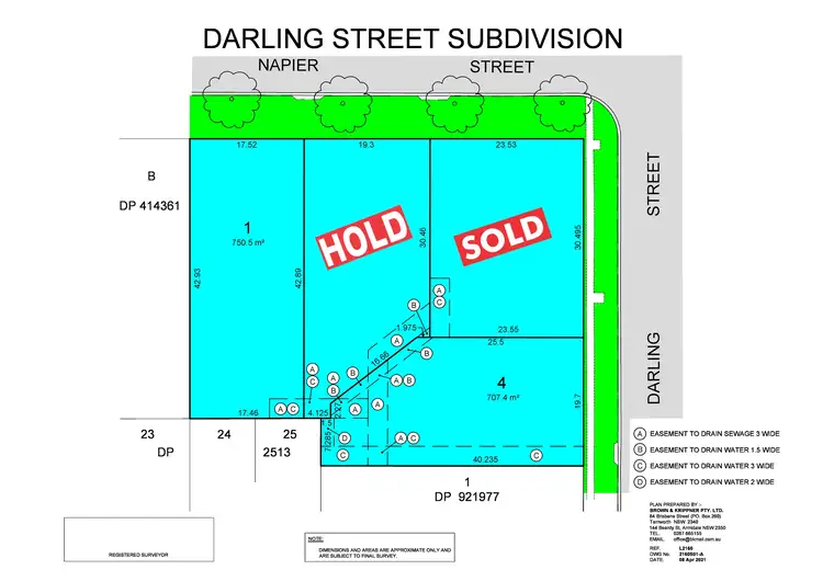 Floorplan of Homely land listing, 13B Napier Street, Tamworth NSW 2340