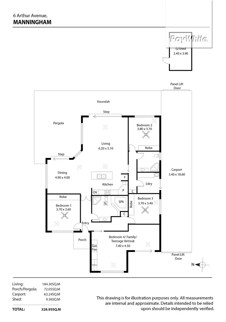 Floorplan of Homely house listing, 6 Arthur Avenue, Manningham SA 5086