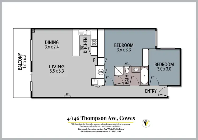 Floorplan of Homely apartment listing, 4/146 Thompson Avenue, Cowes VIC 3922