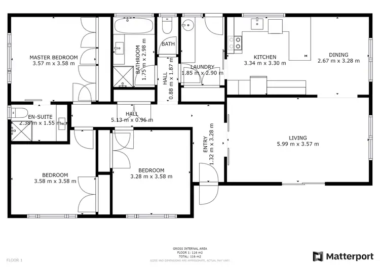 Floorplan of Homely house listing, 11 Byrnes Street, Swan Hill VIC 3585