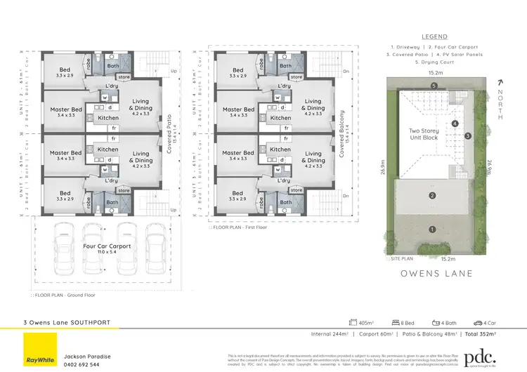 Floorplan of Homely block of units listing, 3 Owens Lane, Southport QLD 4215