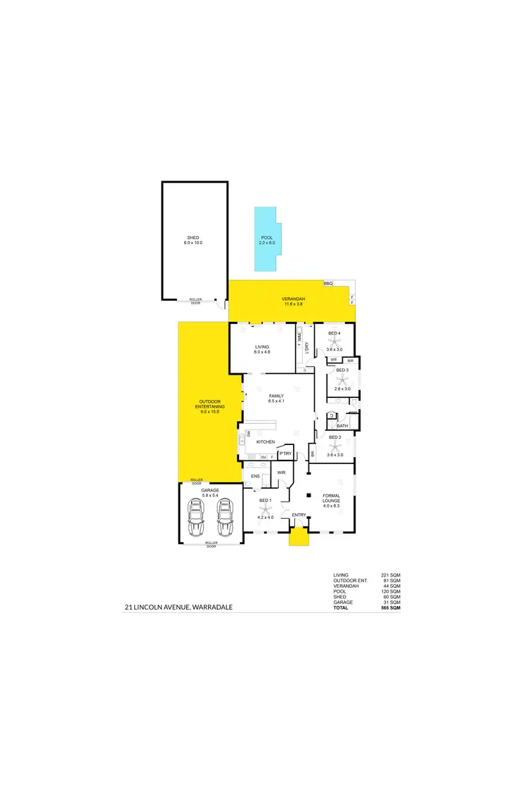 Floorplan of Homely house listing, 21 Lincoln Avenue, Warradale SA 5046
