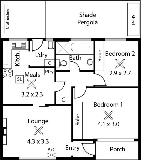 Floorplan of Homely house listing, 3/5 Franklin Street, Henley Beach SA 5022