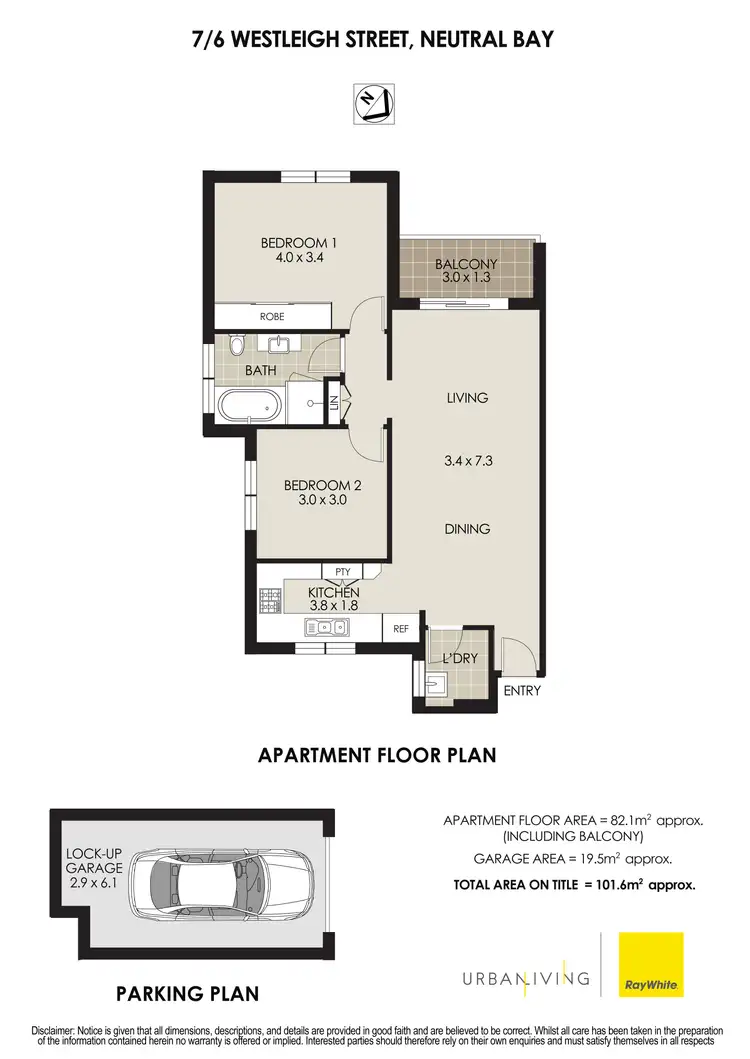 Floorplan of Homely apartment listing, 7/6 Westleigh Street, Neutral Bay NSW 2089