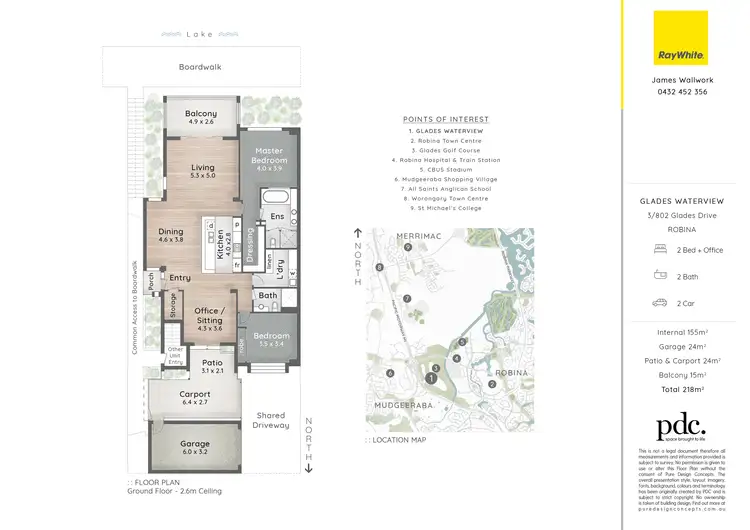 Floorplan of Homely apartment listing, Unit 3/802 'Waterview At The Glades' Glades Drive, Robina QLD 4226