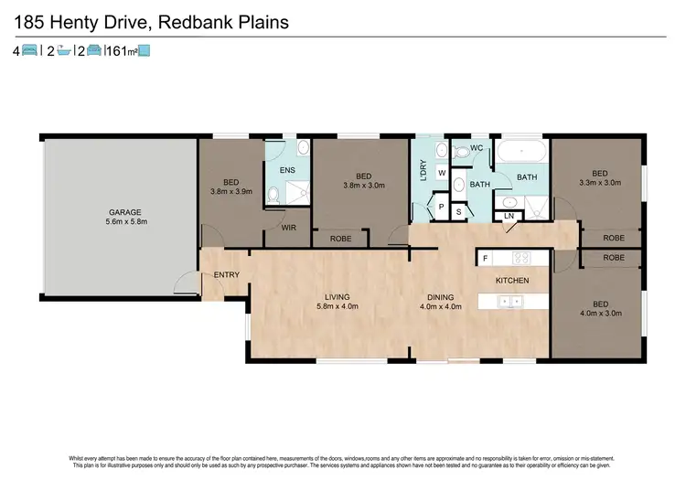 Floorplan of Homely house listing, 185 Henty Drive, Redbank Plains QLD 4301