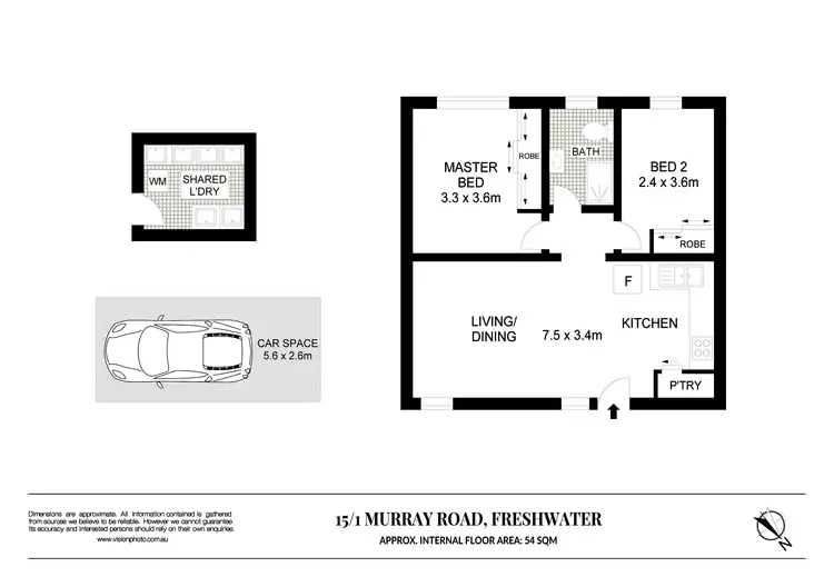 Floorplan of Homely apartment listing, 15/1 Murray Road, Freshwater NSW 2096