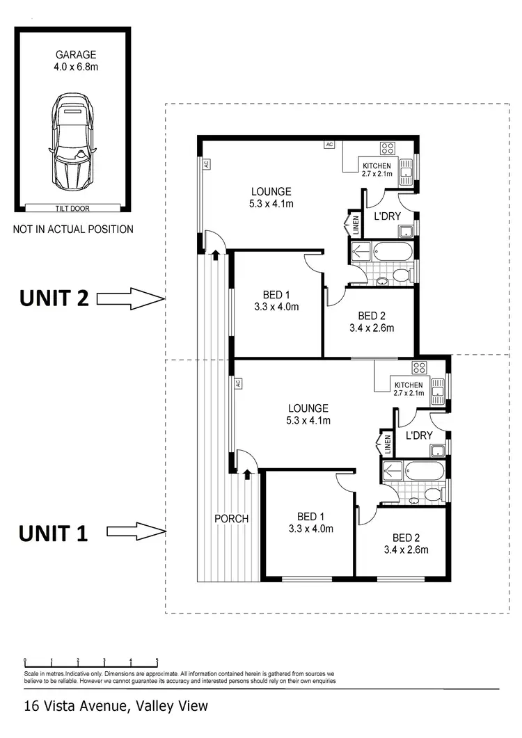 Floorplan of Homely house listing, 1/16 Vista Avenue, Valley View SA 5093