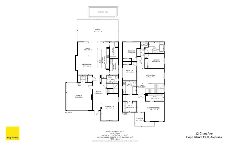 Floorplan of Homely house listing, 12 Grant Avenue, Hope Island QLD 4212