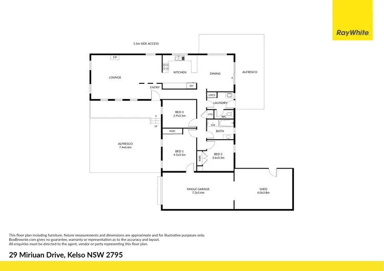 Floorplan of Homely house listing, 29 Miriyan Drive, Kelso NSW 2795