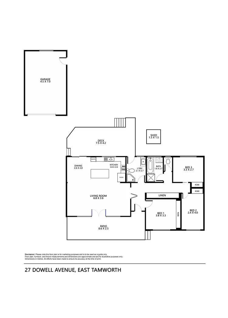 Floorplan of Homely house listing, 27 Dowell Avenue, Tamworth NSW 2340