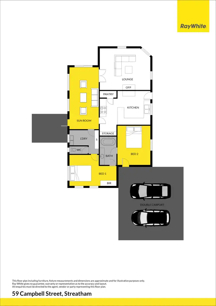Floorplan of Homely house listing, 59 Campbell Street, Streatham VIC 3351