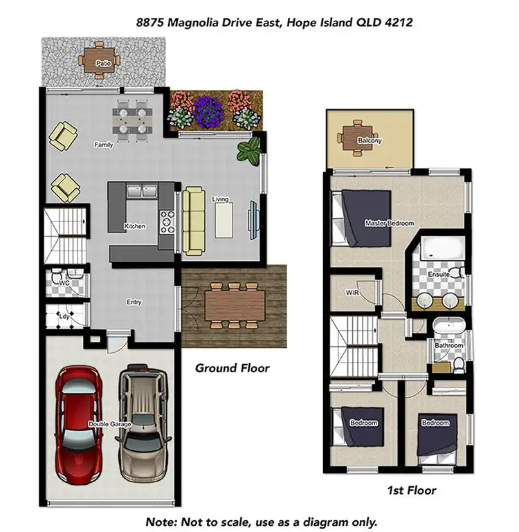 Floorplan of Homely townhouse listing, 8875 Magnolia Drive East, Hope Island QLD 4212