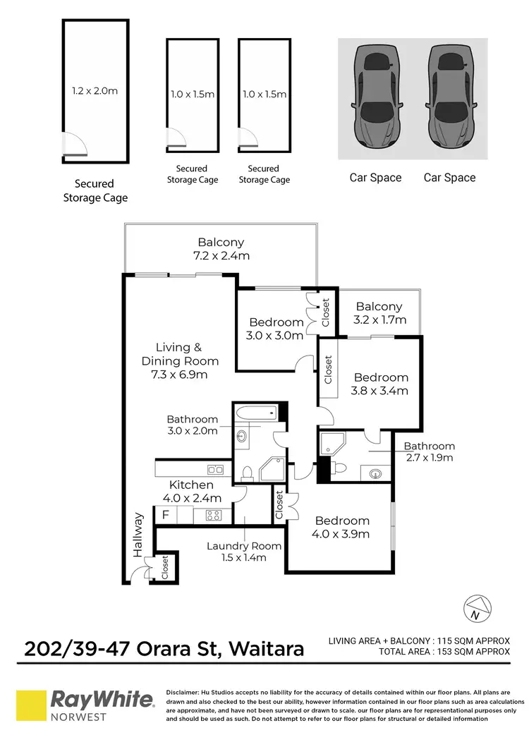 Floorplan of Homely apartment listing, 202/39-47 Orara Street, Waitara NSW 2077