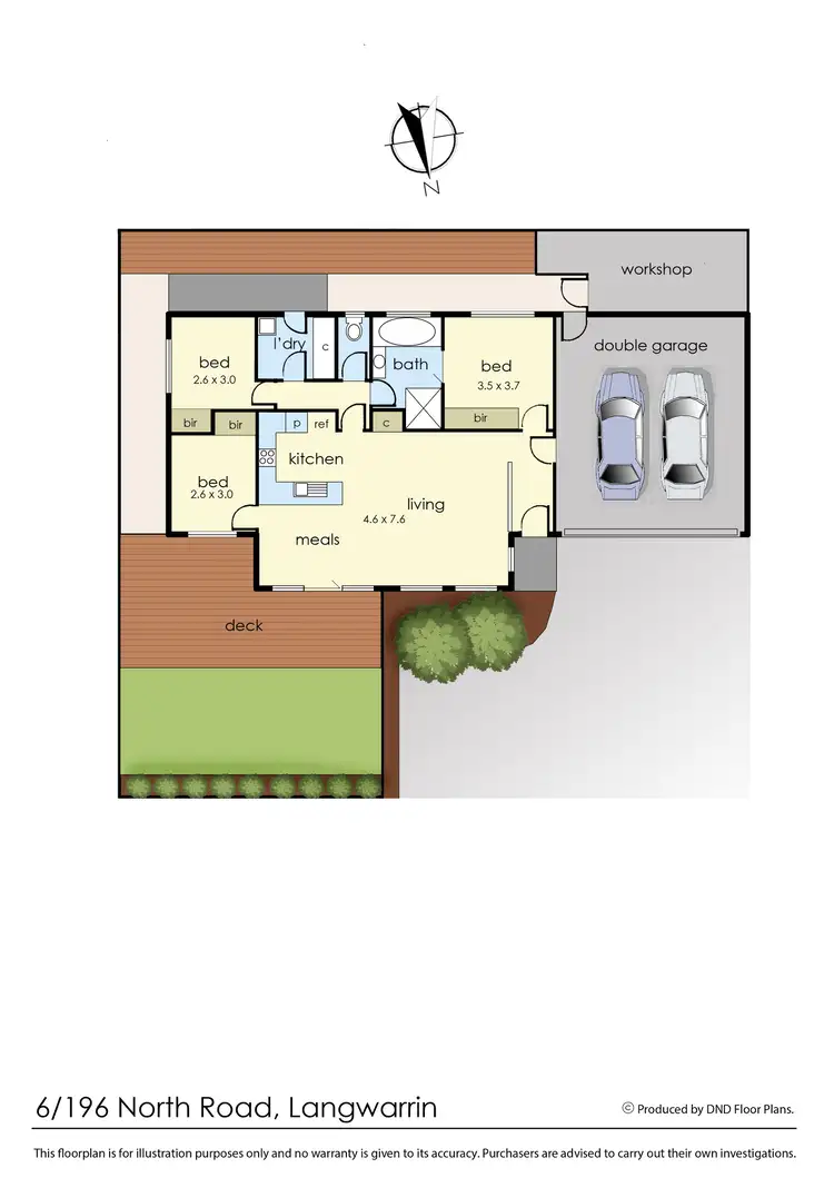 Floorplan of Homely unit listing, 6/196 North Road, Langwarrin VIC 3910