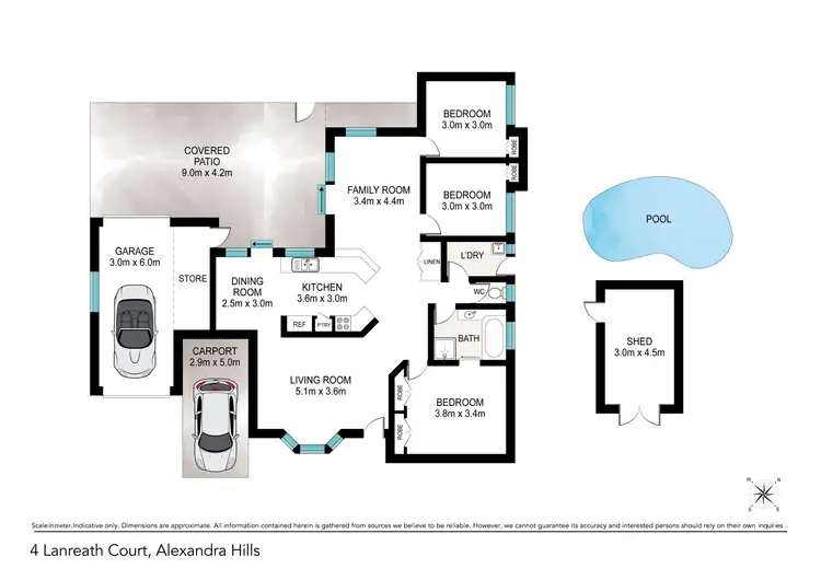 Floorplan of Homely house listing, 4 Lanreath Court, Alexandra Hills QLD 4161