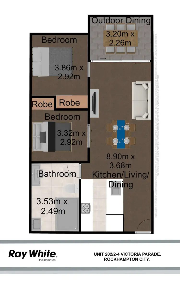 Floorplan of Homely house listing, 202/2-4 Victoria Parade, Rockhampton City QLD 4700
