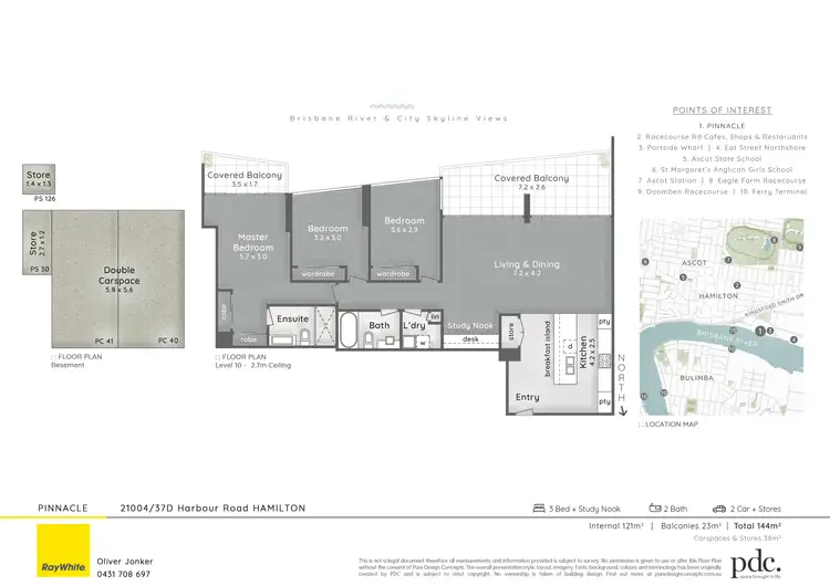 Floorplan of Homely apartment listing, 21004/37D Harbour Road, Hamilton QLD 4007