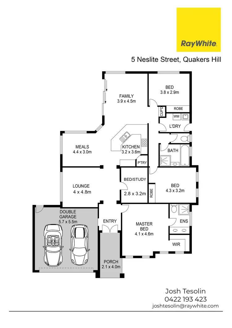 Floorplan of Homely house listing, 5 Neslite Street, Quakers Hill NSW 2763