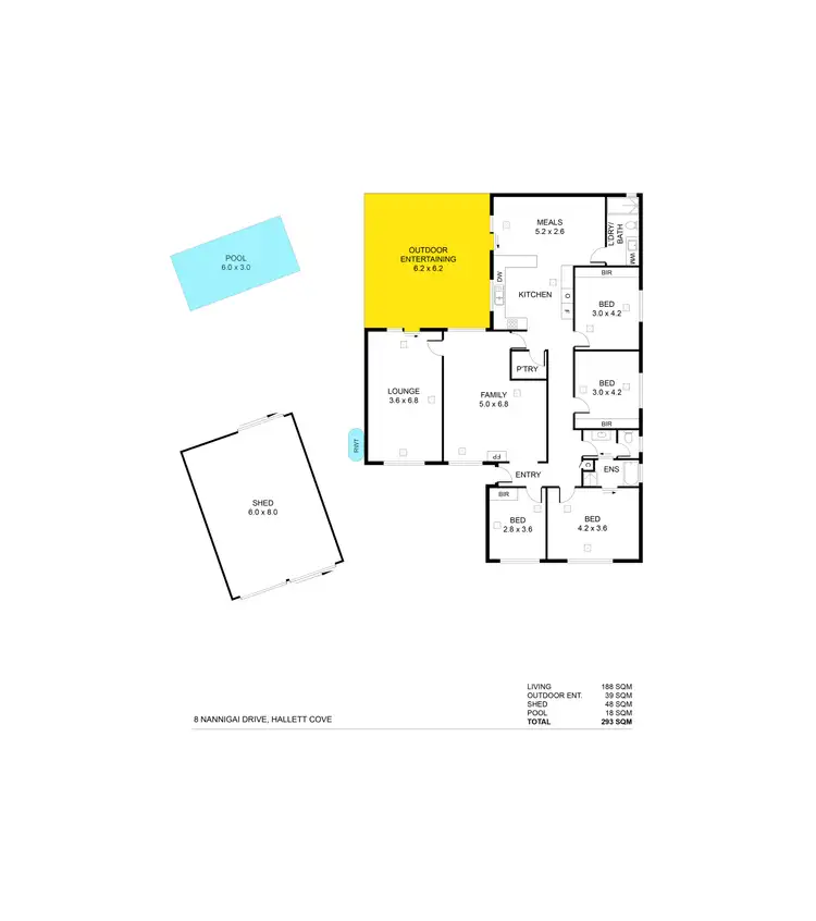 Floorplan of Homely house listing, 8 Nannigai Drive, Hallett Cove SA 5158