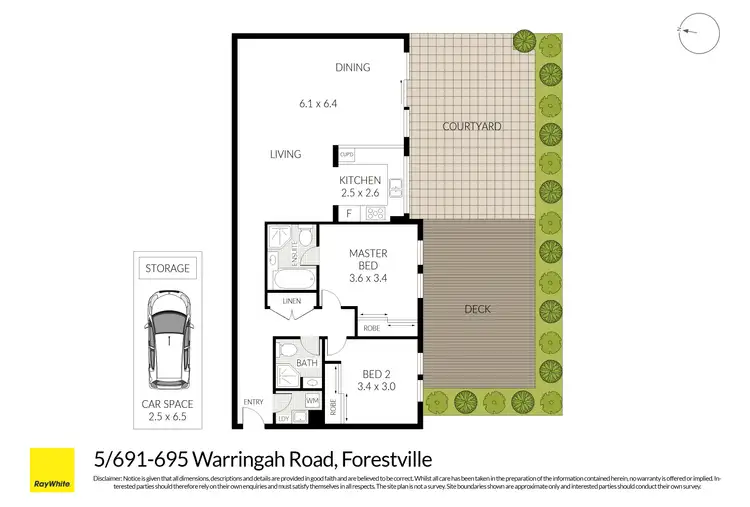 Floorplan of Homely apartment listing, 5/691-695 Warringah Road, Forestville NSW 2087