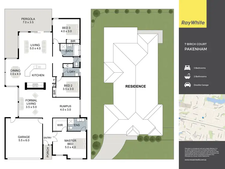 Floorplan of Homely house listing, 7 Birch Court, Pakenham VIC 3810