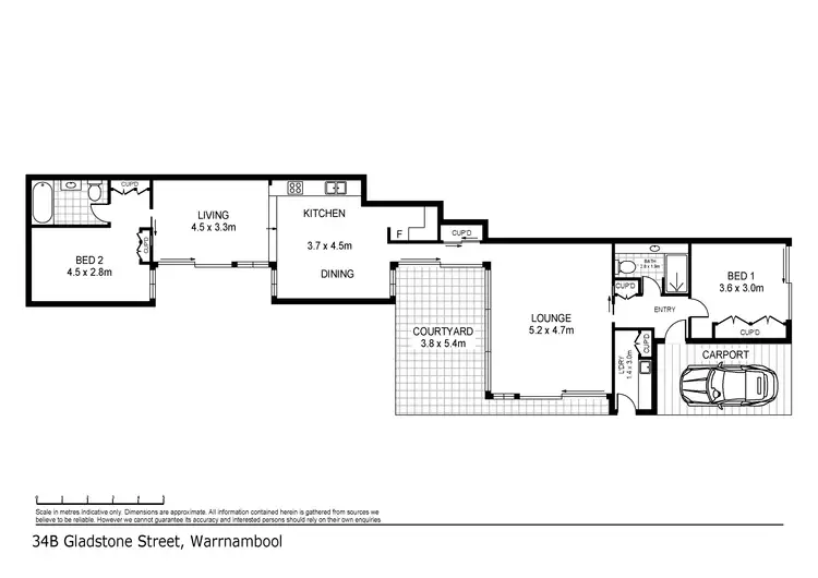 Floorplan of Homely house listing, 34B Gladstone Street, Warrnambool VIC 3280