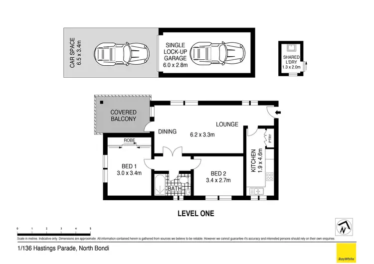 Floorplan of Homely apartment listing, 1/136 Hastings Parade, North Bondi NSW 2026
