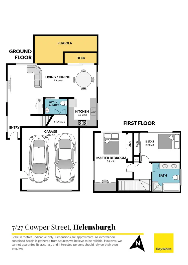 Floorplan of Homely townhouse listing, 7/27 Cowper Street, Helensburgh NSW 2508