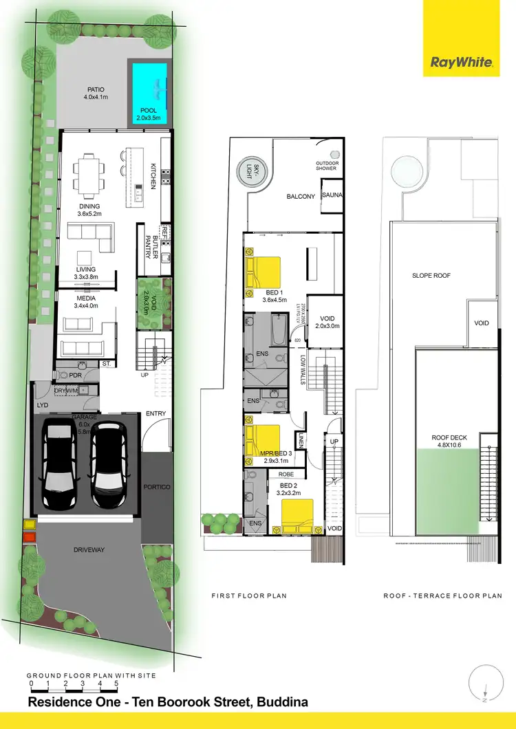Floorplan of Homely house listing, Residence One of Ten Boorook Street, Buddina QLD 4575
