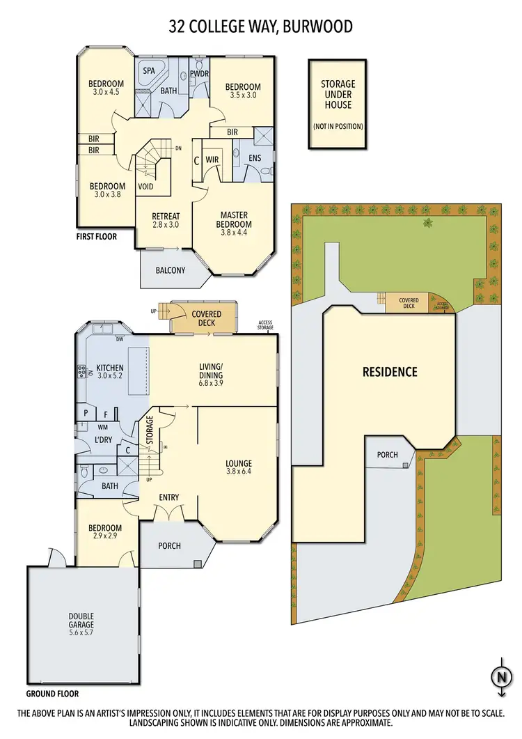 Floorplan of Homely house listing, 32 College Way, Burwood VIC 3125