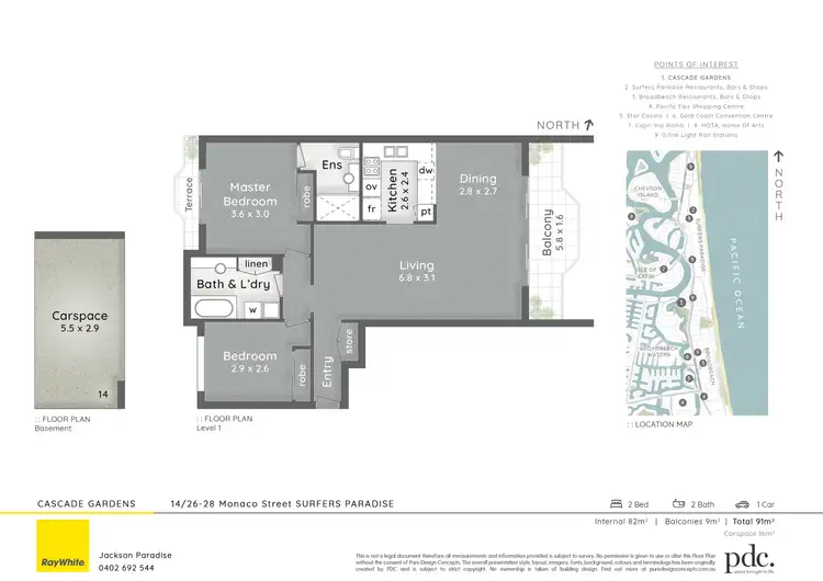 Floorplan of Homely unit listing, 14/26-28 Monaco Street, Surfers Paradise QLD 4217