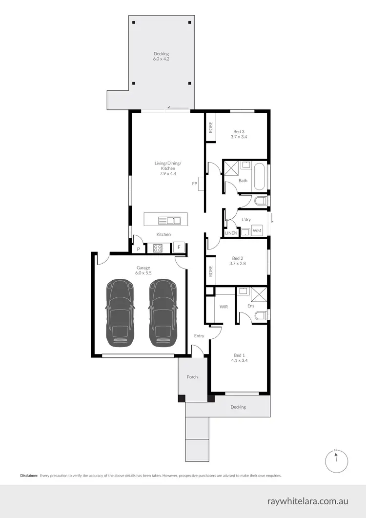 Floorplan of Homely house listing, 6 Lomandra Court, Lara VIC 3212