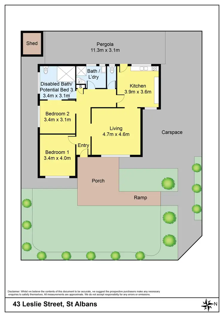 Floorplan of Homely house listing, 43 Leslie Street, St Albans VIC 3021