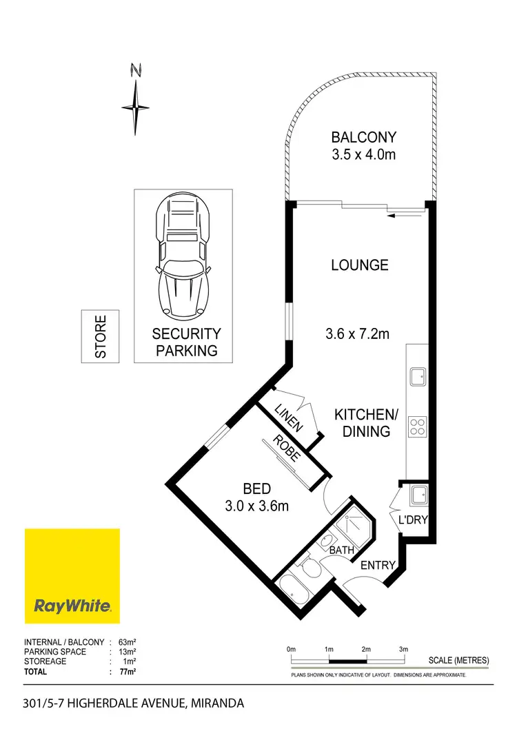 Floorplan of Homely apartment listing, 301/5-7 Higherdale Avenue, Miranda NSW 2228
