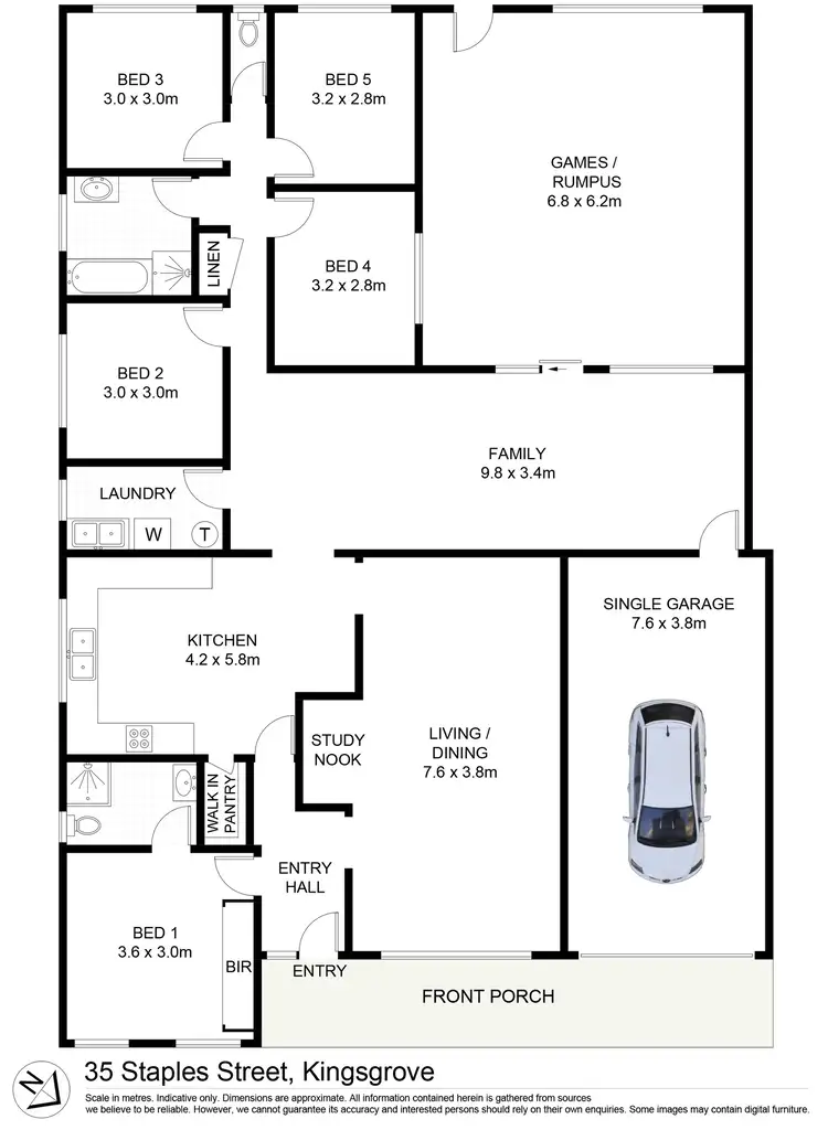 Floorplan of Homely house listing, 35 Staples Street, Kingsgrove NSW 2208