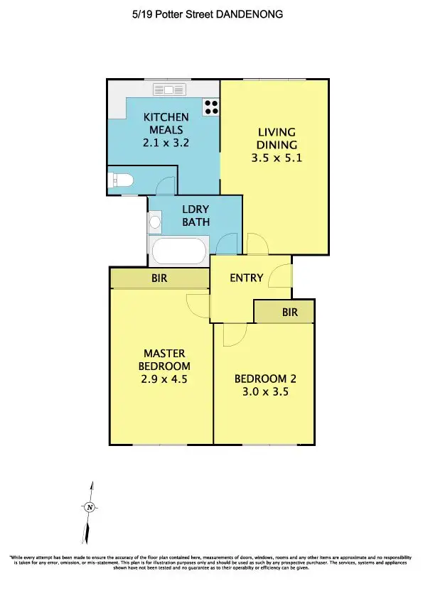Floorplan of Homely apartment listing, 5/19 Potter Street, Dandenong VIC 3175