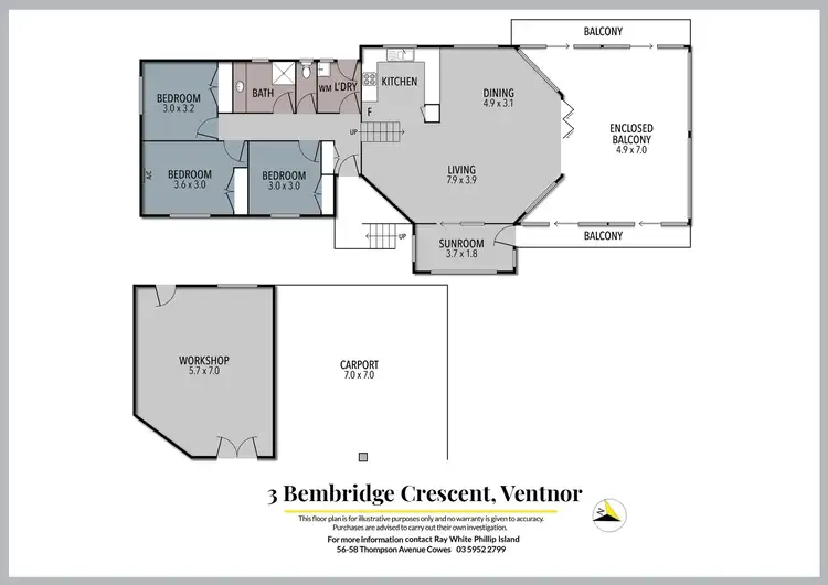 Floorplan of Homely house listing, 3 Bembridge Crescent, Ventnor VIC 3922