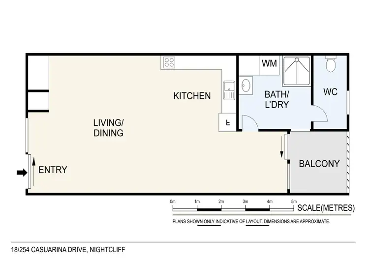 Floorplan of Homely studio listing, 18/254 Casuarina Drive, Nightcliff NT 810