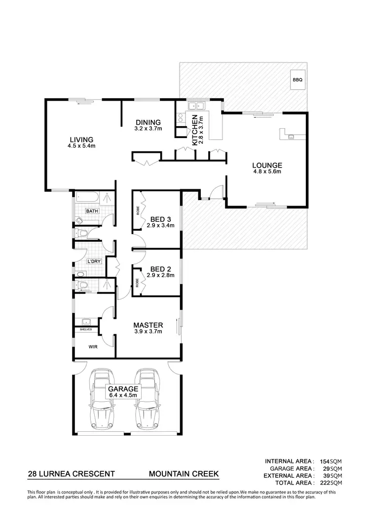 Floorplan of Homely house listing, 28 Lurnea Crescent, Mountain Creek QLD 4557