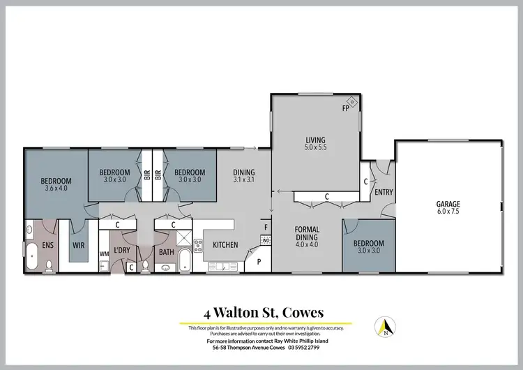 Floorplan of Homely house listing, 4 Walton Street, Cowes VIC 3922