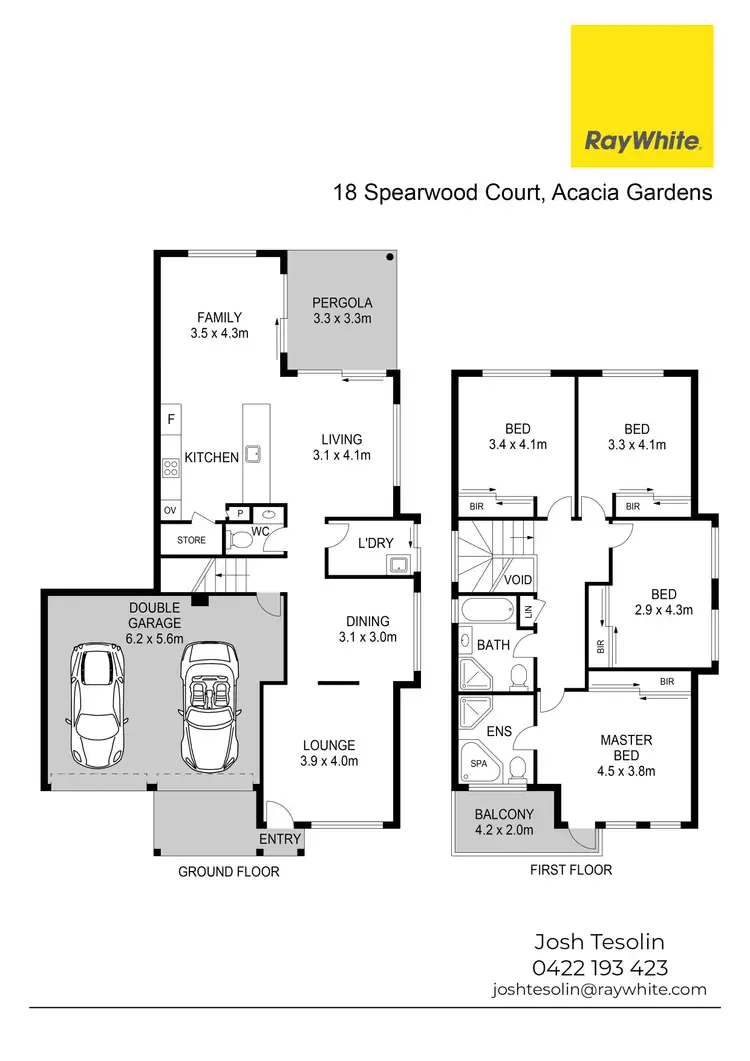 Floorplan of Homely house listing, 18 Spearwood Court, Acacia Gardens NSW 2763