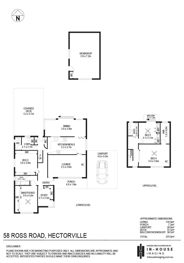 Floorplan of Homely house listing, 58 Ross Road, Hectorville SA 5073