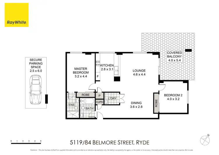 Floorplan of Homely apartment listing, 5119/84 Belmore Street, Ryde NSW 2112