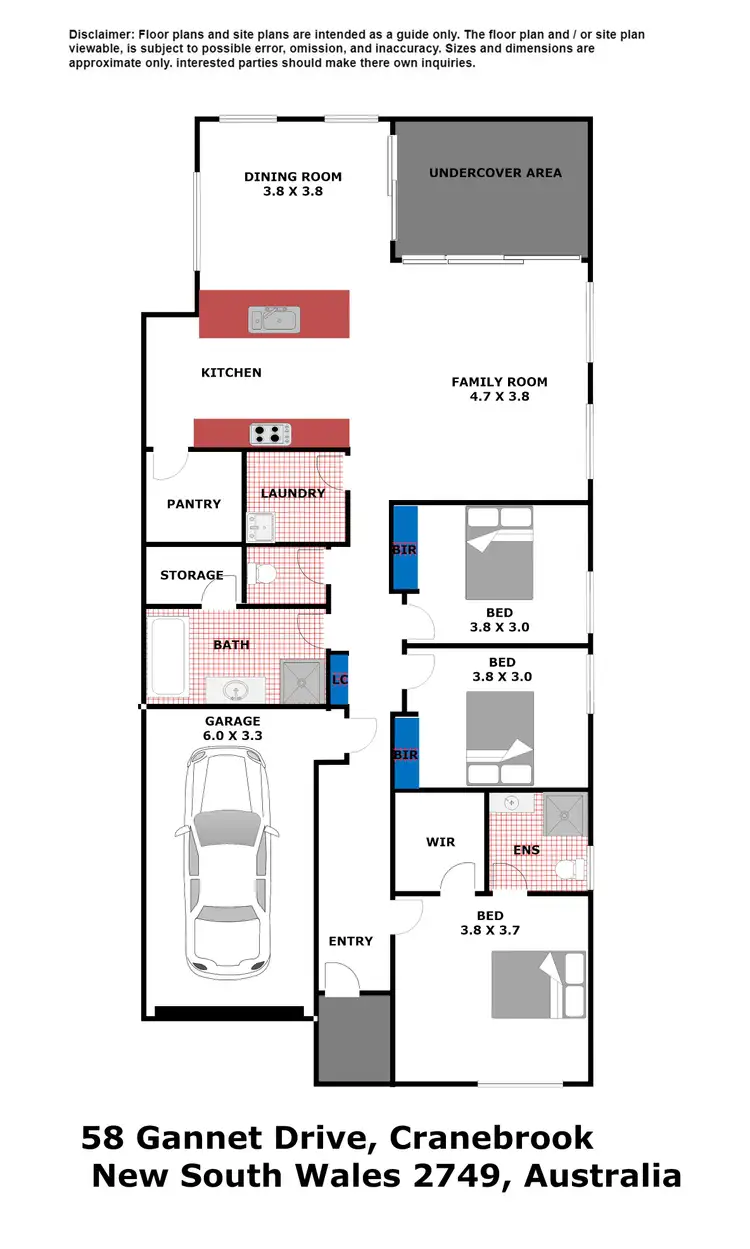 Floorplan of Homely house listing, 58 Gannet Drive, Cranebrook NSW 2749