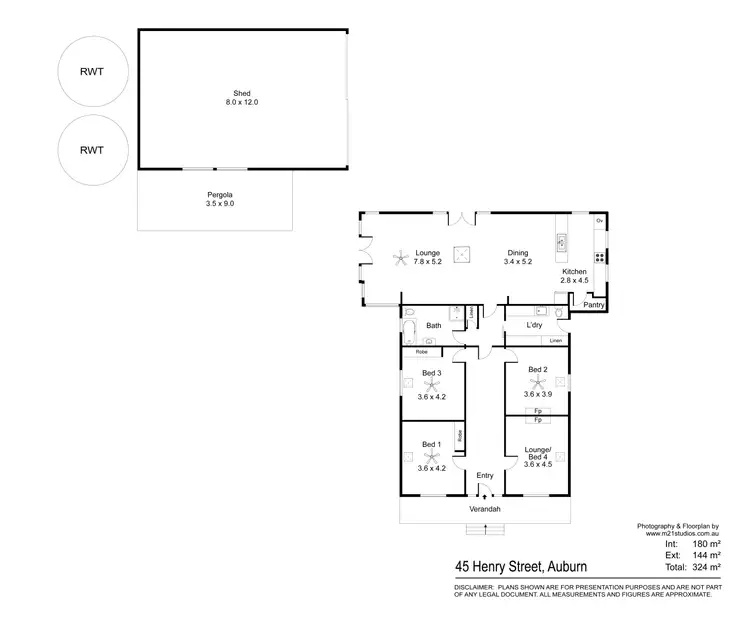 Floorplan of Homely house listing, 45 Henry Street, Auburn SA 5451